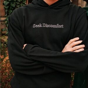Seek Discomfort Men's Black Hoodie